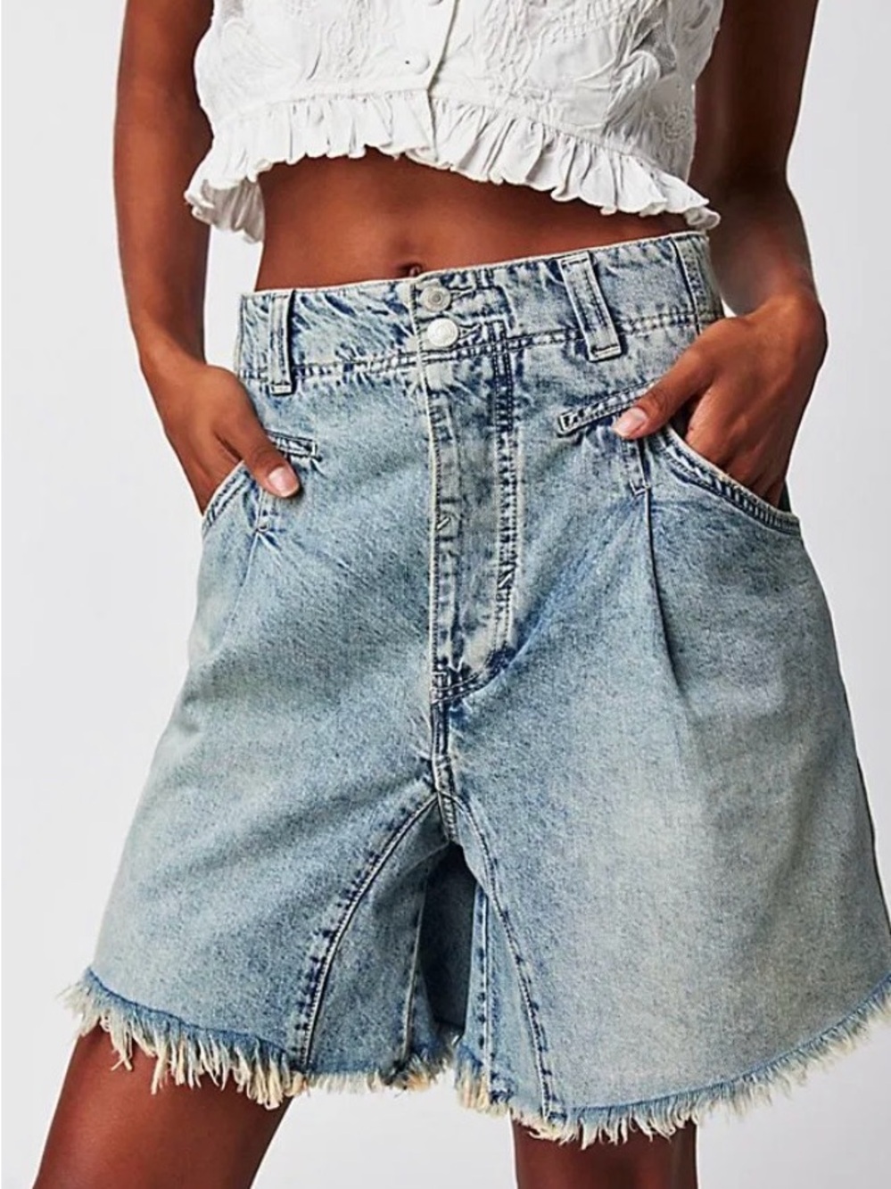 We The Free Nelson Denim Harem Shorts